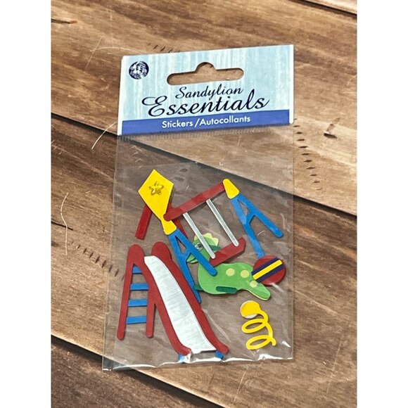 2004 SANDY LION PSC8HMME17 PARK SLIDE PLAYGROUND KITE SET OF STICKERS - Picture 1 of 3